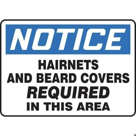 Accuform OSHA NOTICE Safety Sign HAIRNETS MPPE842VA MPPE842VA